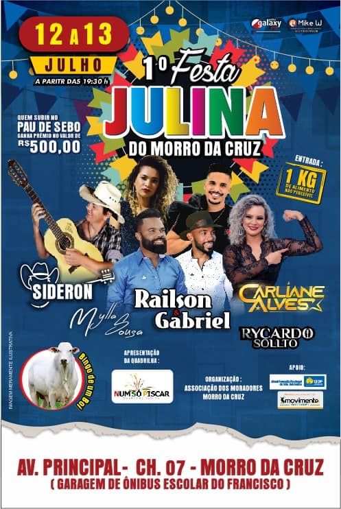 1ª Festa Julina do Morro da Cruz será neste final de semana