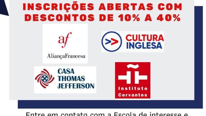 Escolas de idiomas do DF disponibiliza cursos nas modalidades “PRESENCIAL ONLINE” e “EAD” para Servidores