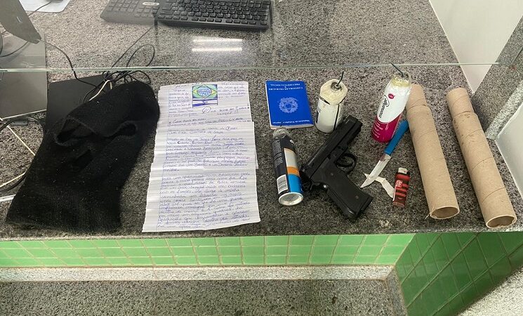 Criminoso estava pensando em explodir algo, só não contava que