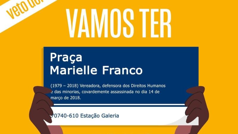 Gritos ecoaram: Pois bem, o DF tem sim a Praça Marielle Franco