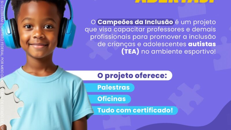 Projeto oferece oficinas e palestras para professores, pais e trabalhadores dos COPs