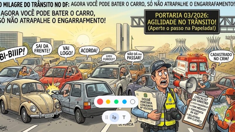 O “Milagre” do Trânsito no DF: Agora Você Pode Bater o Carro, Só Não Atrapalhe o Engarrafamento!