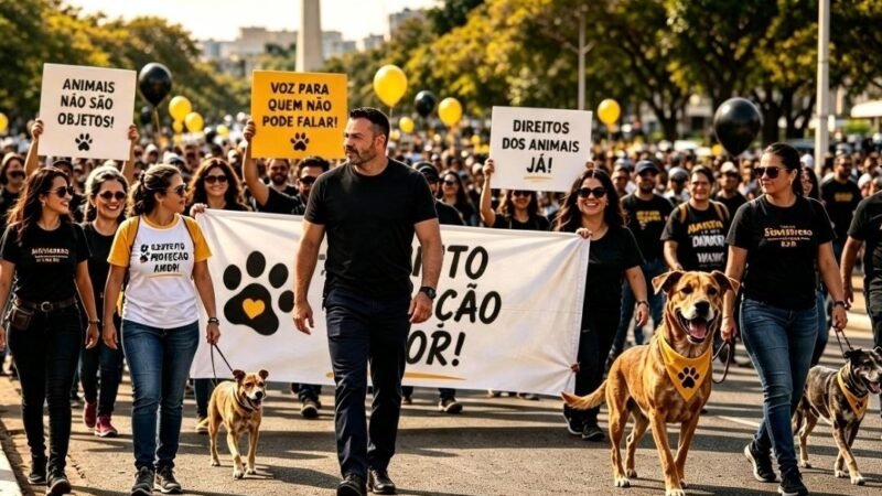 Passeata reúne protetores e simpatizantes da causa animal